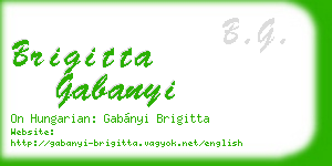 brigitta gabanyi business card