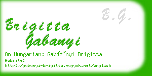 brigitta gabanyi business card